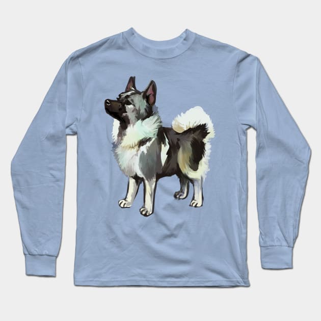 elk hound doggy Long Sleeve T-Shirt by Angsty-angst